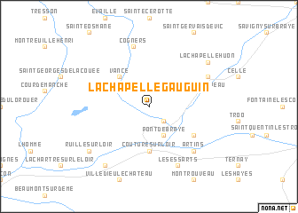 map of La Chapelle-Gauguin