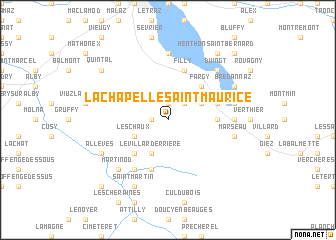 map of La Chapelle-Saint-Maurice