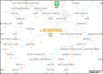 map of La Charmée
