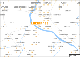 map of La Charnée