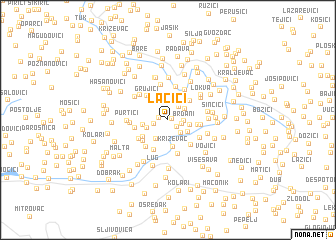 map of Lačići