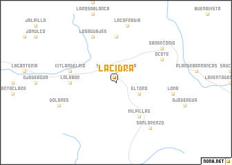 map of La Cidra