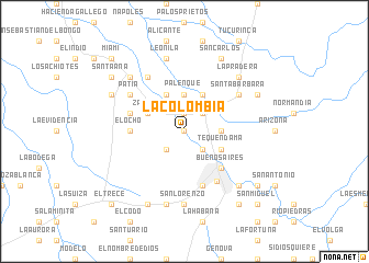 map of La Colombia