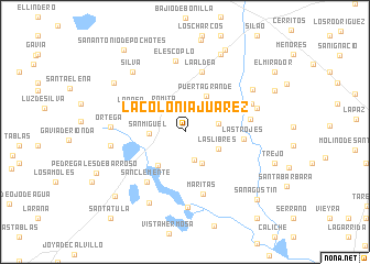 map of La Colonia Juárez