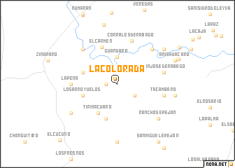 map of La Colorada