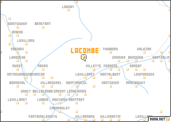 map of La Combe