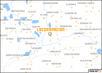 map of La Coronación