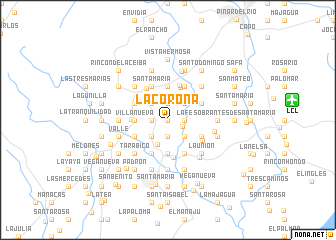 map of La Corona
