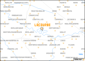 map of La Courbe
