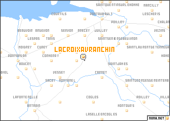 map of La Croix-Avranchin