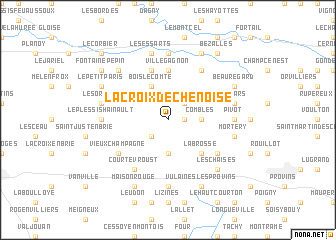 map of La Croix de Chenoise