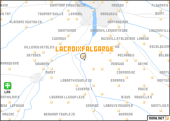 map of Lacroix-Falgarde