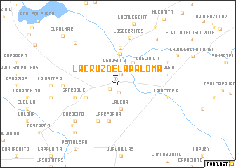 map of La Cruz de la Paloma