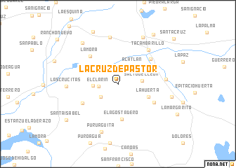 map of La Cruz de Pastor