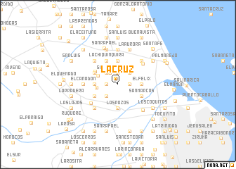 map of La Cruz