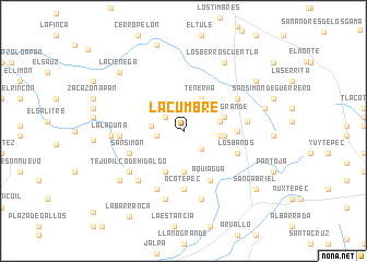 map of La Cumbre