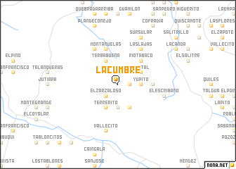 map of La Cumbre