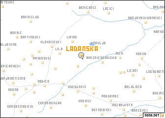 map of Lađanska