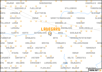 map of Ladegård