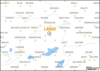 map of Lądek