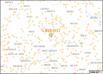 map of Lađevići