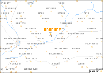 map of Ladmovce