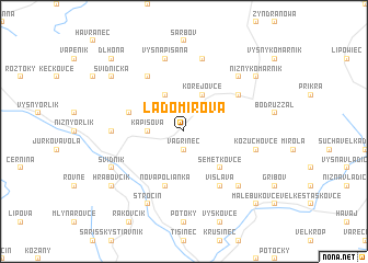 map of Ladomirová