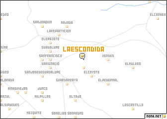 map of La Escondida