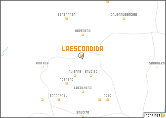 map of La Escondida