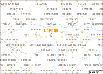 map of Lafage