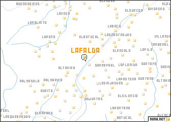 map of La Falda