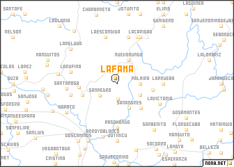 map of La Fama