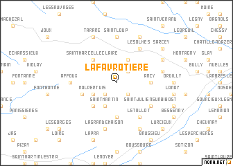 map of La Favrotière