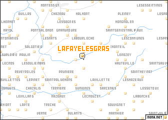 map of Lafaye-les-Gras