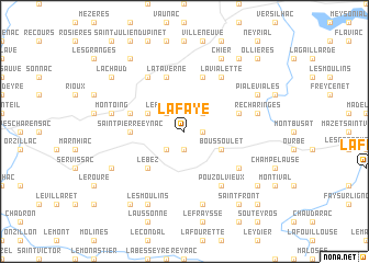 map of La Faye