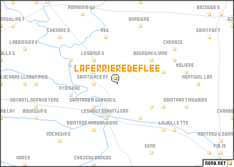 map of La Ferrière-de-Flée