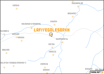 map of Lāfī-ye Gol-e Sorkh