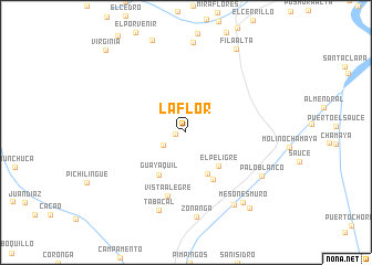 map of La Flor