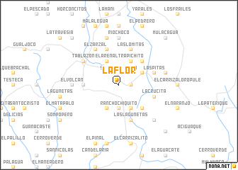 map of La Flor