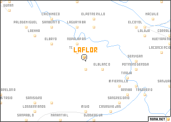 map of La Flor