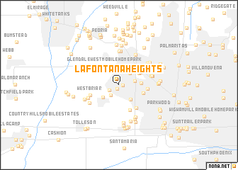 map of La Fontana Heights