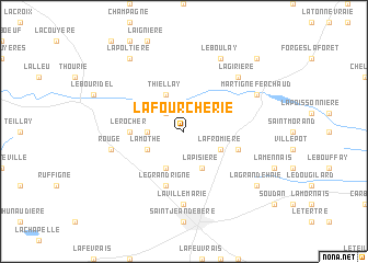 map of La Fourcherie