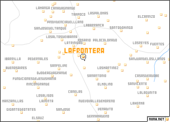 map of La Frontera