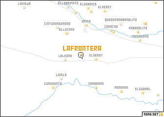 map of La Frontera