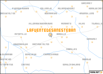 map of La Fuente de San Esteban