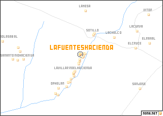 map of La Fuentes Hacienda