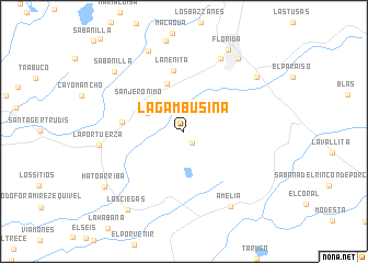 map of La Gambusina