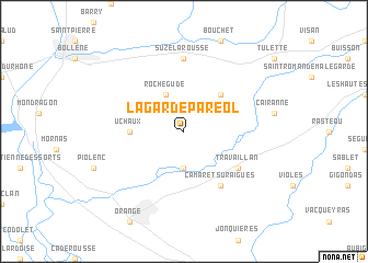 map of Lagarde-Paréol