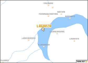 map of La Garza