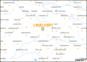 map of La Gélizant